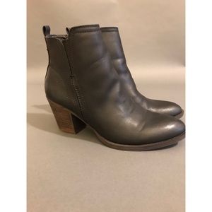 Sam Edelman Missy Bootie, Black Faux Leather, 7.5
